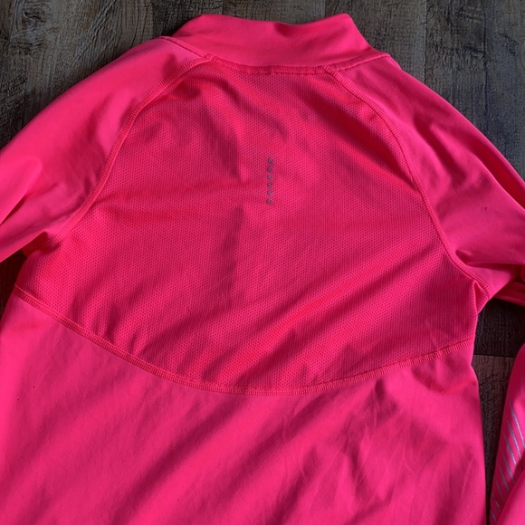 pink nike 1 2 zip top